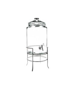 glass beverage dispenser with stand