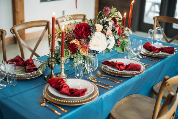 Blue Table Set Up