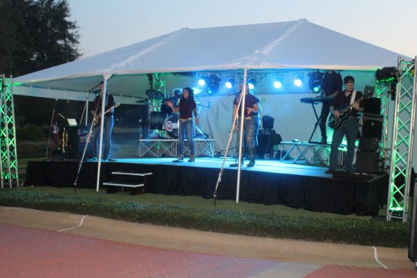 Tent with Stage and Musicians