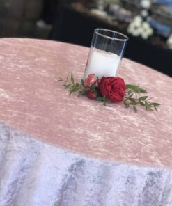 Pink Velvet Linen on Cocktail Table