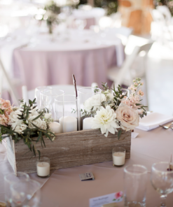 Wood Box Centerpiece