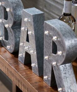 galvanized bar letters