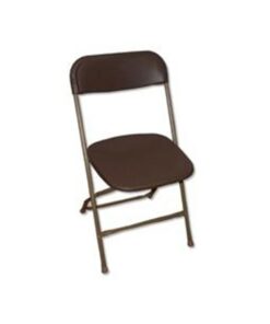 brown folding chair