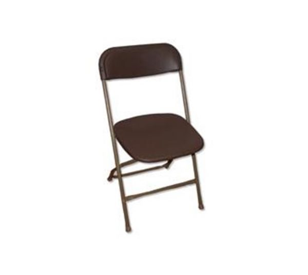 brown folding chair