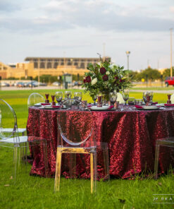 Aggie Maroon Sequin Tailgate Set Up