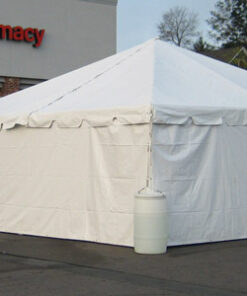 Solid white tent sidewall