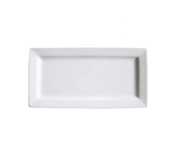 white rectangle platter