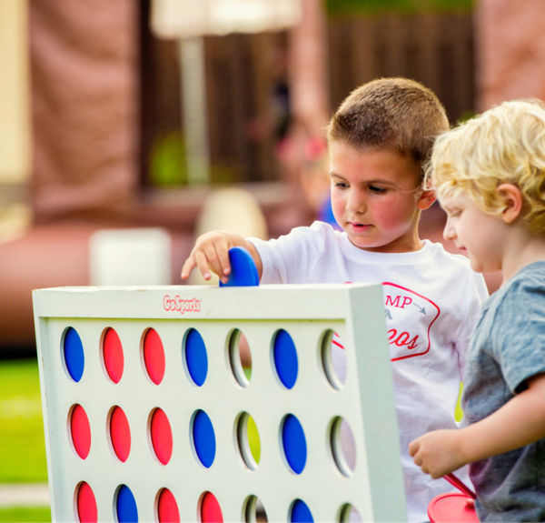 Kids Playing Connect Four