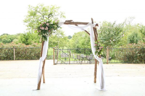 wooden arbor arch