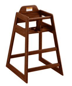 Standard Height Wooden High Chair - Dark Brown
