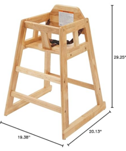Wooden High Chair, Natural